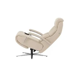 Hukla Relaxsessel Florian Leder 73 x 115 x 91 cm Creme elektrisch