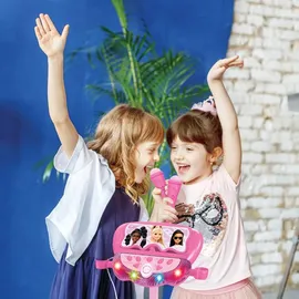 Lexibook Barbie verstellbarer Ständer mit 2 Mikrofonen mit Soundeffekten, Beleuchtung, Lautsprecher