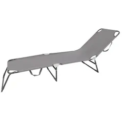 Lex 3-Bein Gartenliege Sonnenliege Strandliege Gartenmöbel Liegestuhl klappbar 188cm grau : Grau