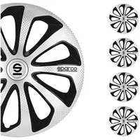 Sparco Satz Sparco Radzierblenden Sicilia 15-Zoll Silber/Schwarz/Karbon