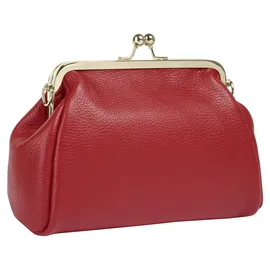 Cluty Abendtasche Leder Red