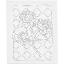 Creativ Company Mal-Leinwand mit Aufdruck, Rosen, T 1,6 cm, Größe 24x30 cm, 360 g, 1 Stk