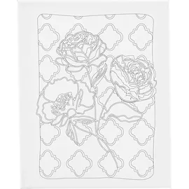 Creativ Company Mal-Leinwand mit Aufdruck, Rosen, T 1,6 cm, Größe 24x30 cm, 360 g, 1 Stk