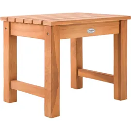 deluke Beistelltisch LOTTE eckig 51x39x43cm, Holz, Teak Kleiner Tisch Couchtisch für Wohnzimmer