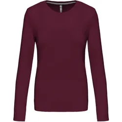 Kariban Damen T-Shirt langarm - wine - XL