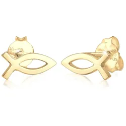Elli Kinder Stecker Fisch Symbol Religion 925 Silber Ohrringe   Damen 