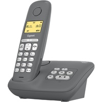 Gigaset A280A - Schnurloses DECT-Telefon mit Anrufbeantworter - brillante Audioqualität auch beim Freisprechen - intuitive, symbolbasierte Menüführung - Kurzwahltasten - Grafik-Display, dunkelgrau