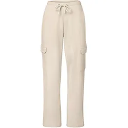 Tchibo - Sweathose mit Cargo-Taschen - Damen - Gr. L - creme