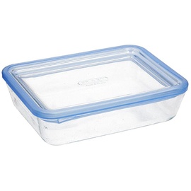 Pyrex Pure Glass, rechteckiger, luftdichter Behälter mit Deckel, 22 x 17 x 8 cm, 1,5 l, transparent, 5424005