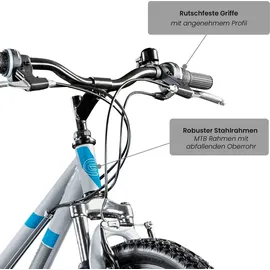 Galano GA20 24" RH 30 cm grau/blau 21-Gang V-Brakes