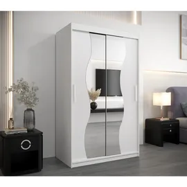 abiks möbel Schwebetürenschrank MADRYT 120 x 200 x 62 cm Weiß
