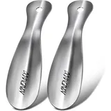 LuxusKollektion Schuhlöffel Schuhlöffel Edelstahl Reise 19cm klein 2er Pack Silbrig 2er-pack A silberfarben