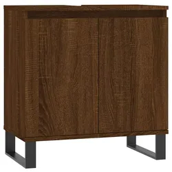 vidaXL Badschrank Braun Eichen-Optik 58x33x60 cm Holzwerkstoff