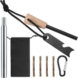 Survival Feuerstein, Outdoor Feuerstahl, Magnesium Feuerstarter Survival Set, Zü