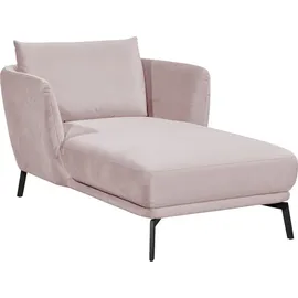 Schöner Wohnen Relaxsessel Pearl Velvet 101 x 85 x 161 cm Rosa mit Rollen