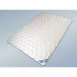 betten-traum-land Wildseide Sommer Bettdecke Steppdecke Silk-Wash Füllung 60% Seide 40% Baumwolle GOA Bezug 100% Baumwolle (155x220 cm)