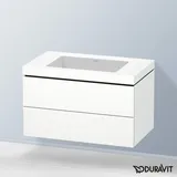 Duravit Vero Air Waschtisch mit L-Cube Waschtischunterschrank mit 2 Auszügen, LC6927N1818