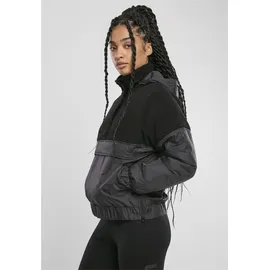 URBAN CLASSICS Ladies Sherpa Mix Pull Over Jacket - Schwarz - 5XL