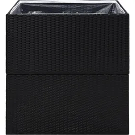 vidaXL Pflanzkübel 80 x 80 x 80 cm Schwarz