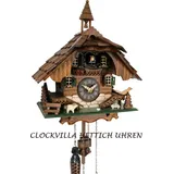CLOCKVILLA HETTICH-UHREN CLOCKVILLA HETTICH UHREN Schwarzwälder Kuckucksuhr im Schwarzwald hergestellt Quarzwerk - Braun