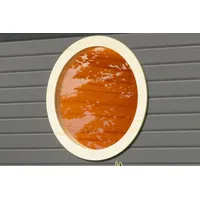 Karibu Saunafenster rund für Außensaunen mit 38 mm Wandstärke