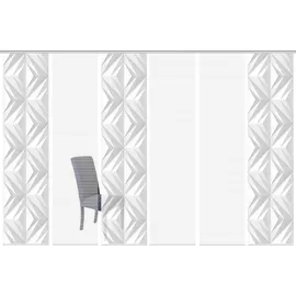 VISION S Schiebegardine VISION S "FRESKO", grau, B:60cm H:260cm, Polyester, Gardinen, DIGITALDRUCK