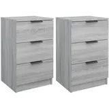 vidaXL Nachttische 2 Stk Grau Sonoma 40x36x65 cm