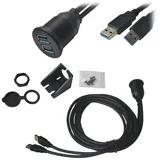 Aukson USB 3.0 auf USB 3.0 1 m Schwarz