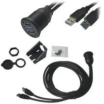 Aukson USB 3.0 auf USB 3.0 1 m Schwarz