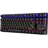 LexonElec Mechanische Gaming-Tastatur Compact 87 Tasten Volle Anti-Ghosting-Funktion Mechanische Computertastatur 24 Modi Von hinten beleuchtete USB-Kabel Blau-Äquivalent-Schalter für PC