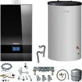 Buderus GB182i.2 Logaplus Gas-Brennwert Paket W42 schwarz mit Regelung BC400 und Warmwasserspeicher S120 - 20 kW - 7739621361