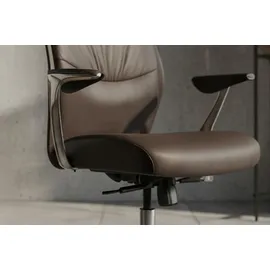 KADIMA DESIGN Chefsessel Echtleder Braun