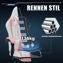 colamy Gaming-Stuhl Rosa PC