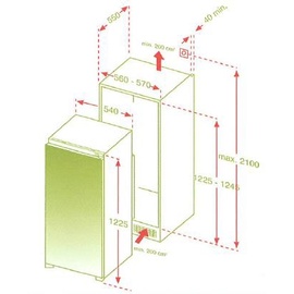 Respekta KS1224 Einbaukühlschrank (186 l, 1225 mm hoch)