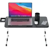 fulmers. Fulmers Laptoptisch höhenverstellbar mit 5 Stufen - Tablet- & Laptop-Tisch klappbar mit kleiner Schublade - Notebook Halterung für Bett, Couch, Sofa