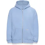 dropsize Super Heavy Blank Zip Hoodie Herren Blau L
