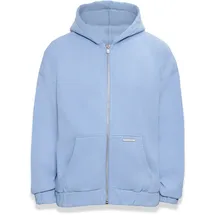 dropsize Super Heavy Blank Zip Hoodie Herren Blau L