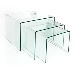 riess-ambiente Couchtisch FANTOME -  60cm Beistelltische transparent 3er Set Glas