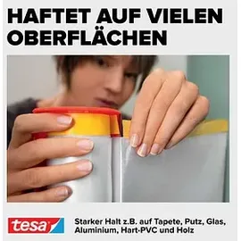 Tesa EASY COVER® PERFECT+ XL Abdeckfolie mit Abroller transparent 260,0 cm x 17,0 m 1 Rolle
