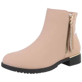 Ital-Design Stiefelette in Beige | Gr.: 36