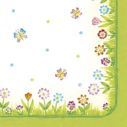 Mank Serviette Airlaid Insa, 40 x 40 cm, 50 Stück - Blumen Blüten Baum