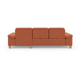 sit&more Ecksofa »Westham L-Form«, mit Recamiere, mit oder ohne Bettfunktion, Bettkasten, Füße Eiche orange