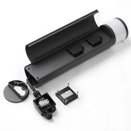 LUCANDE Außenleuchte Aluminium 47,8 cm 1x G9 schwarz