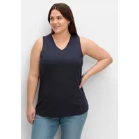 Sheego Damen Große Größen Top mit doppellagigem Vorderteil Citywear