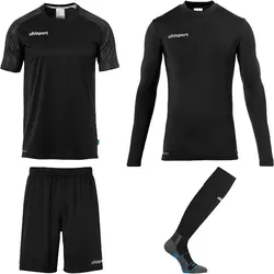 Uhlsport Reaction Goalkeeper Set - schwarz 164