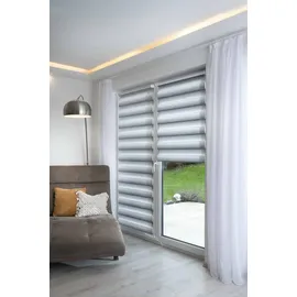 K-HOME Doppelrollo Madrid 55 x 200 cm Farbverlauf/Grau