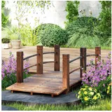 Outsunny Gartenbrücke 152,5 x 67 x 48 cm Dunkelbraun