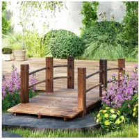 Outsunny Gartenbrücke 152,5 x 67 x 48 cm Dunkelbraun