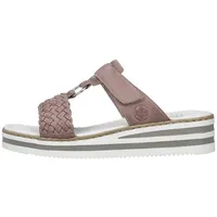 Rieker Damen Pantoletten V0238-31 rosa Gr. 42 - 42