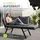 Juskys Calvia 240 x 60 x 90 cm Schwarz/Grau